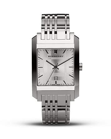 burberry watch square face|Burberry Square Silver Dial Watch, 33mm .